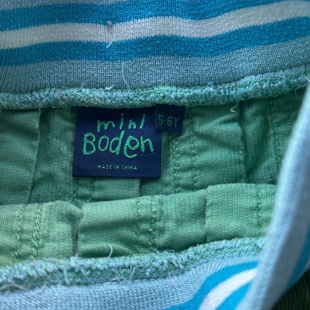 Mini Boden Corduroy Pleated Skirt Green St Patrick’s 5/6